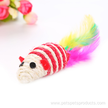 Color Assorted Sisal Cat Toy Mice Big Toy